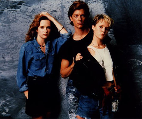 Mary Stuart Masterson with costars Lea Thompson and Eric Stoltz 